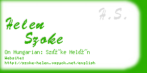 helen szoke business card